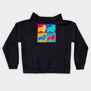 Shetland Sheepdog Pop Art Kids Hoodie